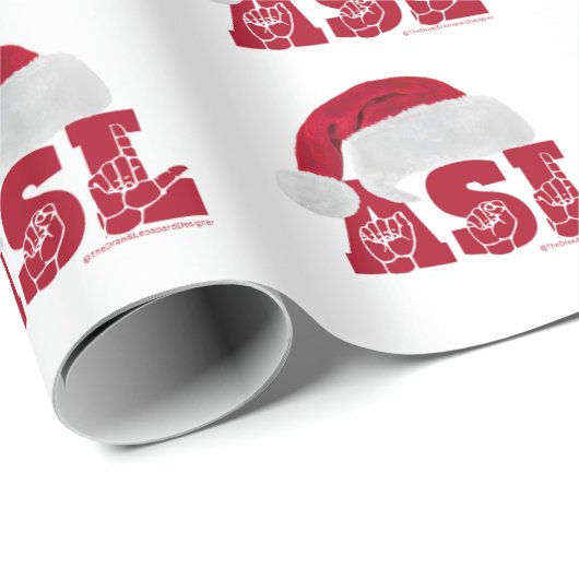 ASL HO HO HO HAT GESCHENKPAPIER (Rolleneckpunkt)