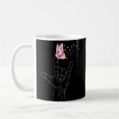 Asl I Liebe, du händest Gebärdensprache Butterfly  Kaffeetasse (Links)