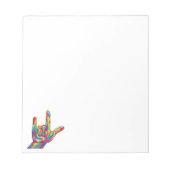 ASL I Liebe Sie BOLD FARBE Notizblock (Vorderseite)