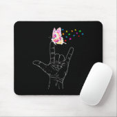 ASL I Liebe Sie geben Gebärdensprache Butterfly Au Mousepad (Mit Mouse)