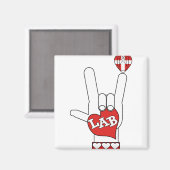ASL I Liebe SIE LABRADOR unterzeichnen (LABOR) Magnet (Vorderseite/Rückseite)