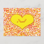 ASL-I Liebe Sie mit Herz von Shirley Taylor Postkarte (Vorderseite)