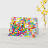 ASL I Liebe Sie mit Textfeld Hintergrund Karte (Gelbe Blume)