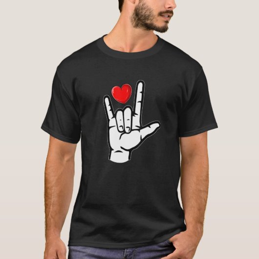 Asl I Liebe You American Sign Language Asl T-Shirt (Vorderseite)