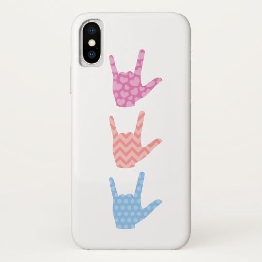 Asl I Liebe You Colors And Patterns Iphone X Fall Case Mate Iphone Hulle Zazzle De