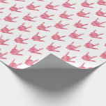ASL I Liebe You Pink Red Christmas Candane Geschenkpapier<br><div class="desc">Sagen Sie "Frohe Weihnachten" und "Ich Liebe Sie" mit diesem Design mit dem American Sign Language (ASL) Zeichen für "I Liebe You" gefüllt mit einem roten und rosa pfefferminzigen Cane Streifen Muster.</div>