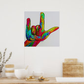 ASL I LIEBE YOU POSTER (Küche)