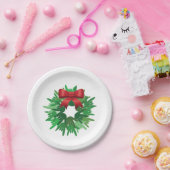 ASL "I Love You" Christmas wreath Pappteller (Party)