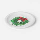 ASL "I Love You" Christmas wreath Pappteller (Schrägansicht)