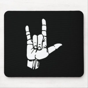 Asl I Love You Geschenk American Sign Language T-S Mousepad
