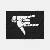 Asl I Love You Gift American Sign Language Tee Pre Fleecedecke (Vorderseite (Horizontal))