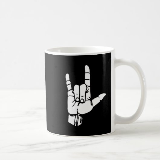Asl I Love You Gift American Sign Language Tee Pre Kaffeetasse (Rechts)