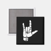 Asl I Love You Gift American Sign Language Tee Pre Magnet (Vorderseite/Rückseite)