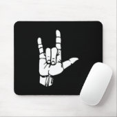 Asl I Love You Gift American Sign Language Tee Pre Mousepad (Mit Mouse)