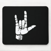 Asl I Love You Gift American Sign Language Tee Pre Mousepad (Vorne)