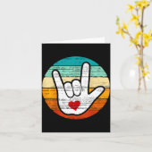 Asl I Love You, Sign Language Heart Love Valentine Karte (Gelbe Blume)