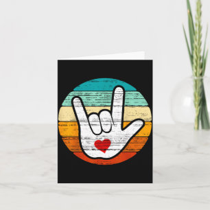 Asl Ich liebe Dich, Gebärdensprache Herz Liebe Val Karte