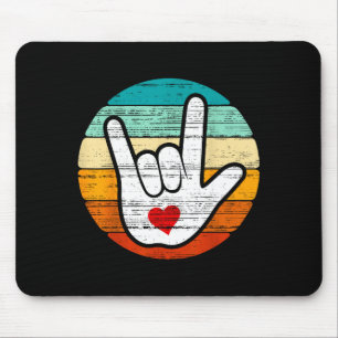 Asl Ich liebe dich, Gebärdensprache Herz Liebe Val Mousepad