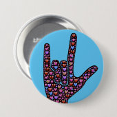 ASL "ich Liebe Sie " Button (Vorne & Hinten)