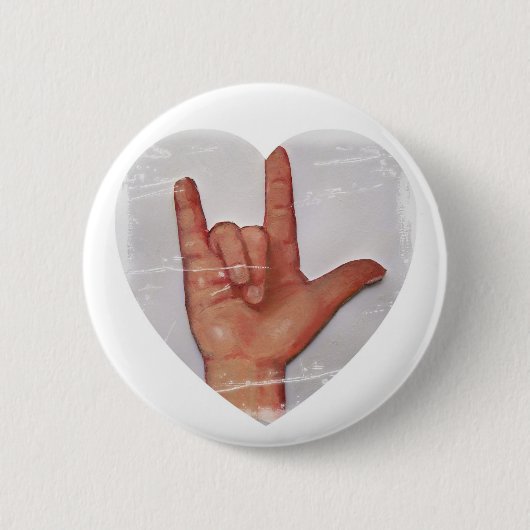 ASL "ICH LIEBE SIE" HERZ-FORM #2 BUTTON (Vorderseite)