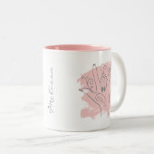 ASL-Illustrierte Tasse - Rosa Personalisiert (VorderseiteRechts)