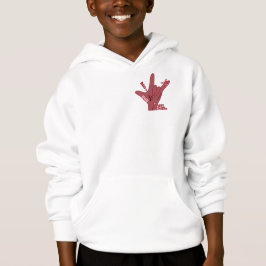 ASL ILY Design - Love Wounded But Still Strong Hoodie