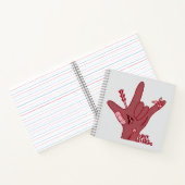 ASL ILY Design - Love Wounded But Still Strong Notizblock (Innenseite)