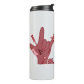 ASL ILY Design - Love Wounded But Still Strong Thermosbecher (Nach links gedreht)