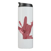 ASL ILY Design - Love Wounded But Still Strong Thermosbecher (Nach rechts gedreht)