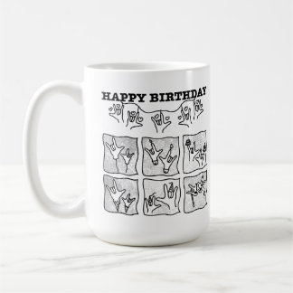 ASL ILY Obsession - Alles Gute zum Geburtstag! Kaffeetasse
