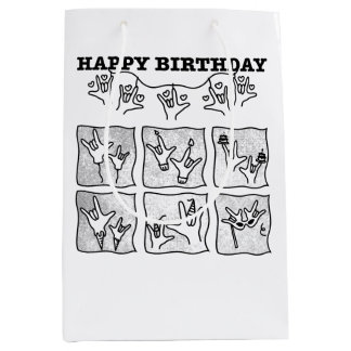 ASL ILY Obsession - Alles Gute zum Geburtstag! Mittlere Geschenktüte