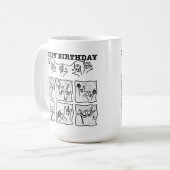 ASL ILY Obsession - Happy Birthday!  Kaffeetasse (Vorderseite Links)