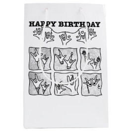 ASL ILY Obsession - Happy Birthday!  Mittlere Geschenktüte