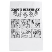 ASL ILY Obsession - Happy Birthday!  Mittlere Geschenktüte (Rückseite)