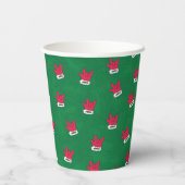 ASL ILY Santa Glove red paper cups Pappbecher (Rückseite)