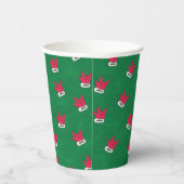 ASL ILY Santa Glove red paper cups Pappbecher (Rechts)