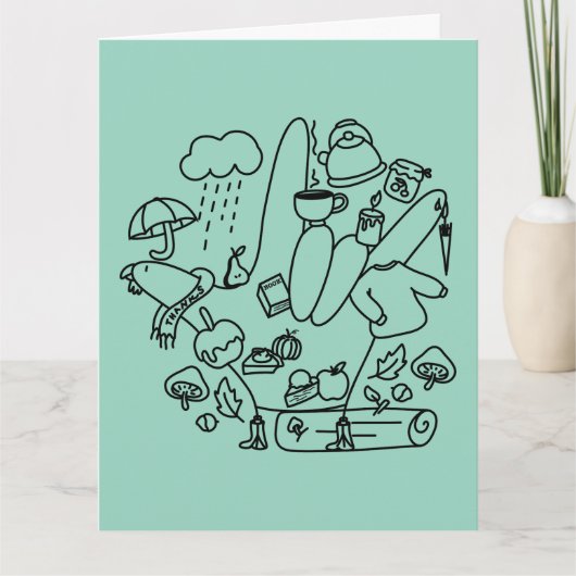 ASL ILY Thanks – Autumn Vibes  Karte (Vorderseite)