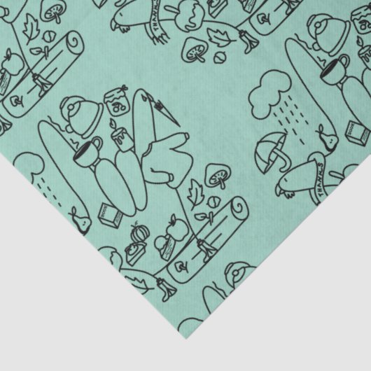 ASL ILY Thanks – Autumn Vibes  Seidenpapier (Detail)