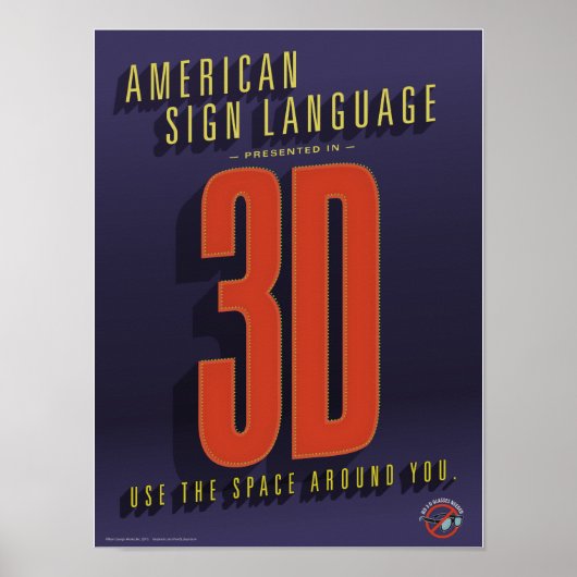 ASL in 3D. Ein Klassenposter. Poster (Vorne)