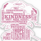 ASL - Innere Schönheit - Deaf Culture "Vee Vee Des Aufkleber (Vorderseite)