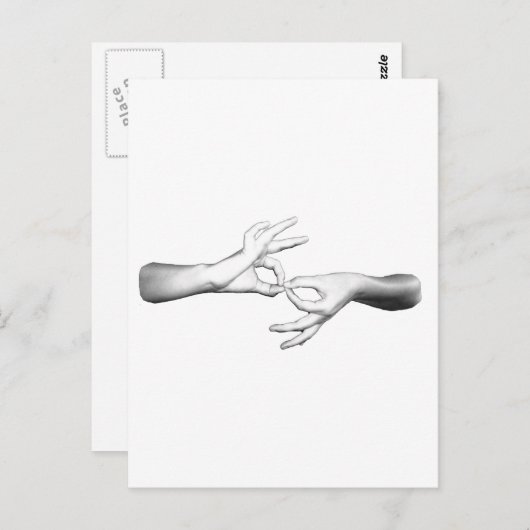 Asl-Interpret Postkarte (Vorne/Hinten)