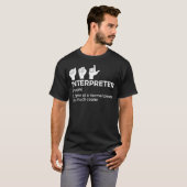 Asl Interpreter Definition American Sign Language T-Shirt (Vorne ganz)
