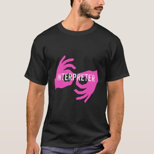 Asl Interpreter Hoodie T-Shirt (Vorderseite)