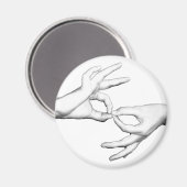 ASL Interpreter Magnet (Vorderseite/Rückseite)
