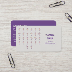 ASL Interpreter Visitenkarte