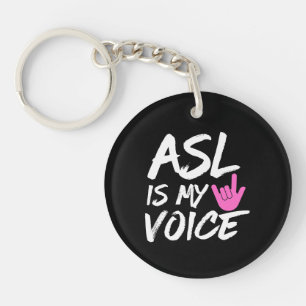 ASL ist meine Stimme - tiefes Bewusstsein Schlüsselanhänger
