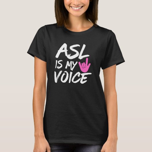 ASL ist meine Stimme - tiefes Bewusstsein T-Shirt (Vorderseite)