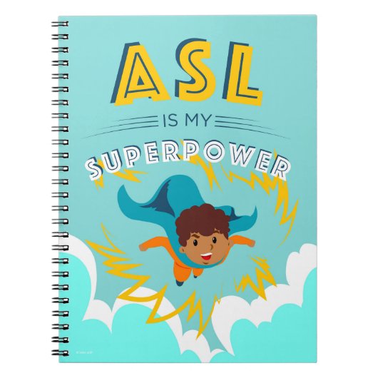 ASL ist meine Supermacht Notizblock (Vorderseite)