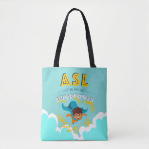 ASL ist meine Supermacht Tasche