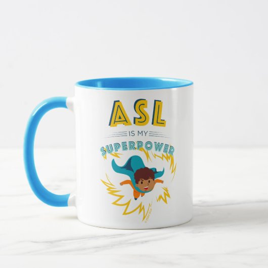ASL ist meine Supermacht Tasse (Links)